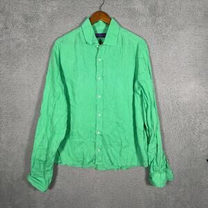 Ralph Lauren Purple Label 100% Linen Long Sleeve Shirt- XL - Italy